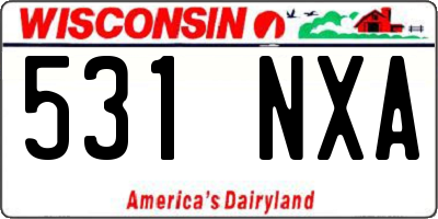 WI license plate 531NXA
