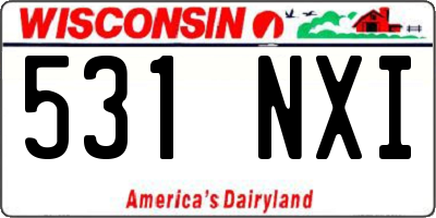 WI license plate 531NXI