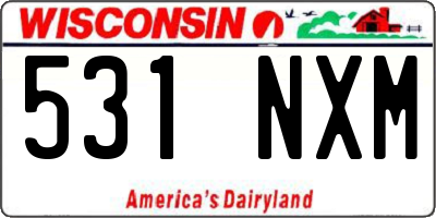 WI license plate 531NXM