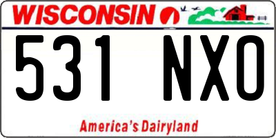 WI license plate 531NXO