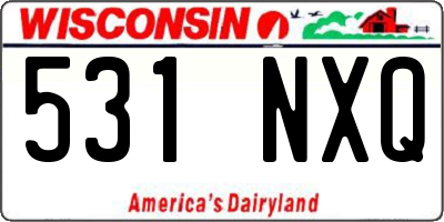 WI license plate 531NXQ