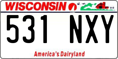 WI license plate 531NXY