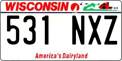 WI license plate 531NXZ