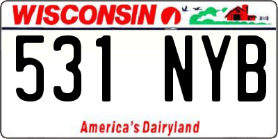 WI license plate 531NYB