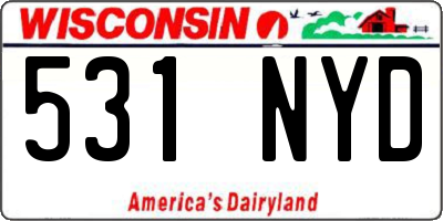 WI license plate 531NYD