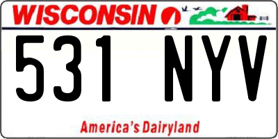 WI license plate 531NYV