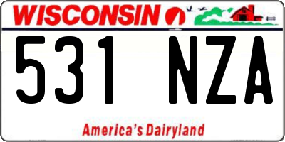 WI license plate 531NZA