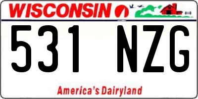 WI license plate 531NZG