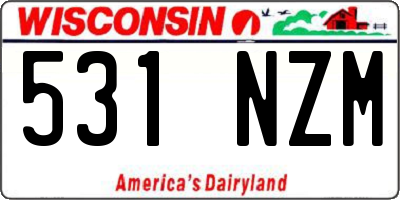 WI license plate 531NZM