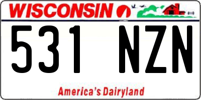 WI license plate 531NZN