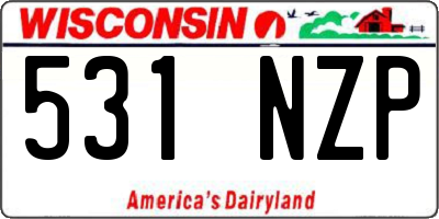 WI license plate 531NZP