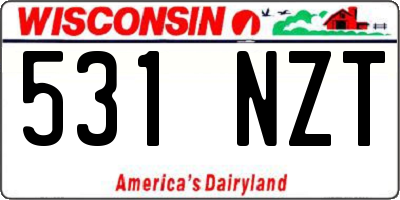 WI license plate 531NZT