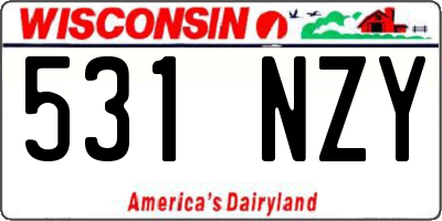 WI license plate 531NZY