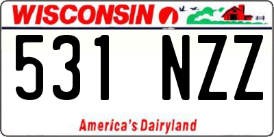 WI license plate 531NZZ