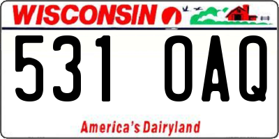 WI license plate 531OAQ