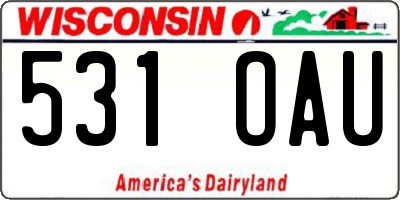 WI license plate 531OAU