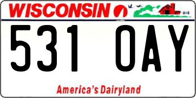 WI license plate 531OAY