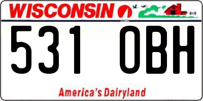 WI license plate 531OBH