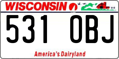 WI license plate 531OBJ