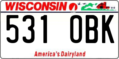 WI license plate 531OBK