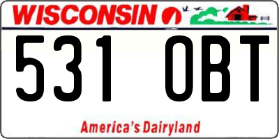 WI license plate 531OBT