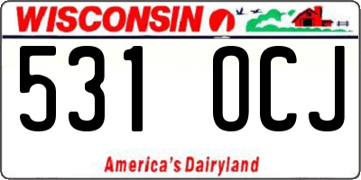 WI license plate 531OCJ