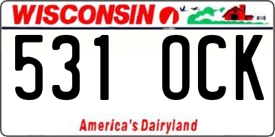 WI license plate 531OCK