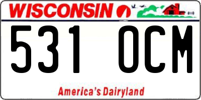 WI license plate 531OCM