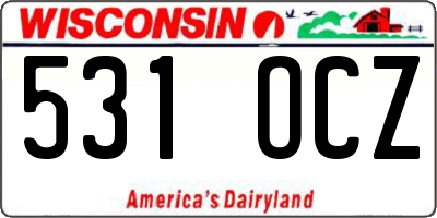 WI license plate 531OCZ