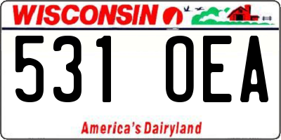 WI license plate 531OEA