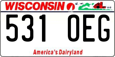 WI license plate 531OEG