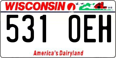 WI license plate 531OEH