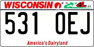 WI license plate 531OEJ