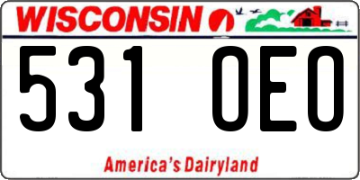 WI license plate 531OEO