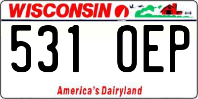 WI license plate 531OEP