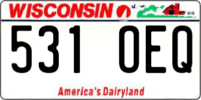 WI license plate 531OEQ
