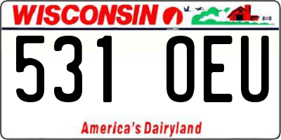WI license plate 531OEU