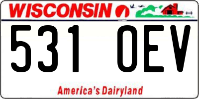 WI license plate 531OEV