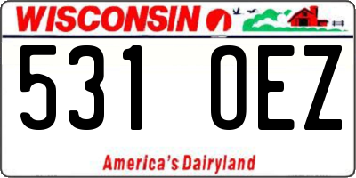 WI license plate 531OEZ