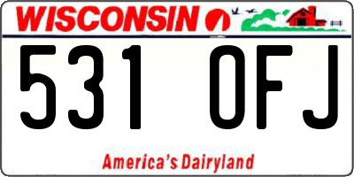 WI license plate 531OFJ