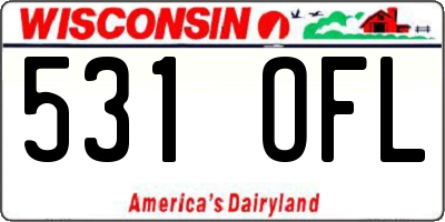 WI license plate 531OFL