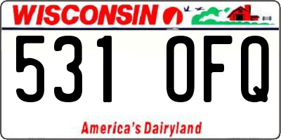 WI license plate 531OFQ