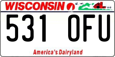 WI license plate 531OFU