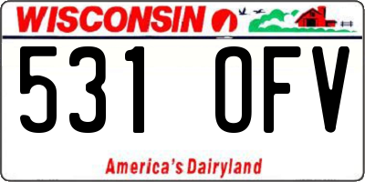 WI license plate 531OFV
