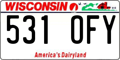 WI license plate 531OFY