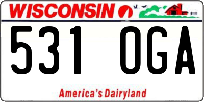 WI license plate 531OGA