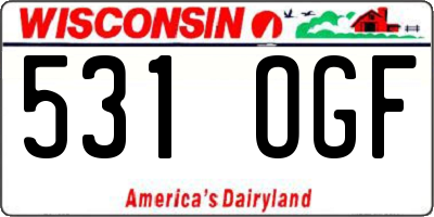 WI license plate 531OGF