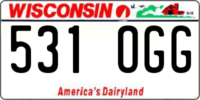 WI license plate 531OGG