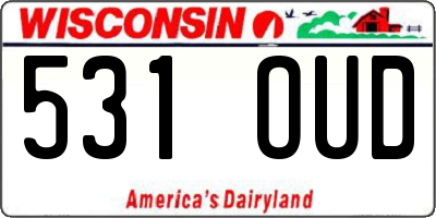 WI license plate 531OUD