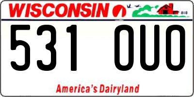 WI license plate 531OUO